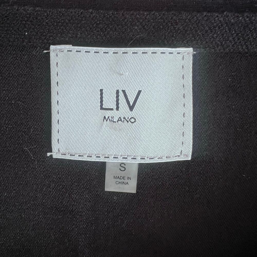 LIV MILANO BLING HEART DOLMAN SWEATER BLACK WITH RED HEARTS SIZE SMALL - Picture 7 of 11